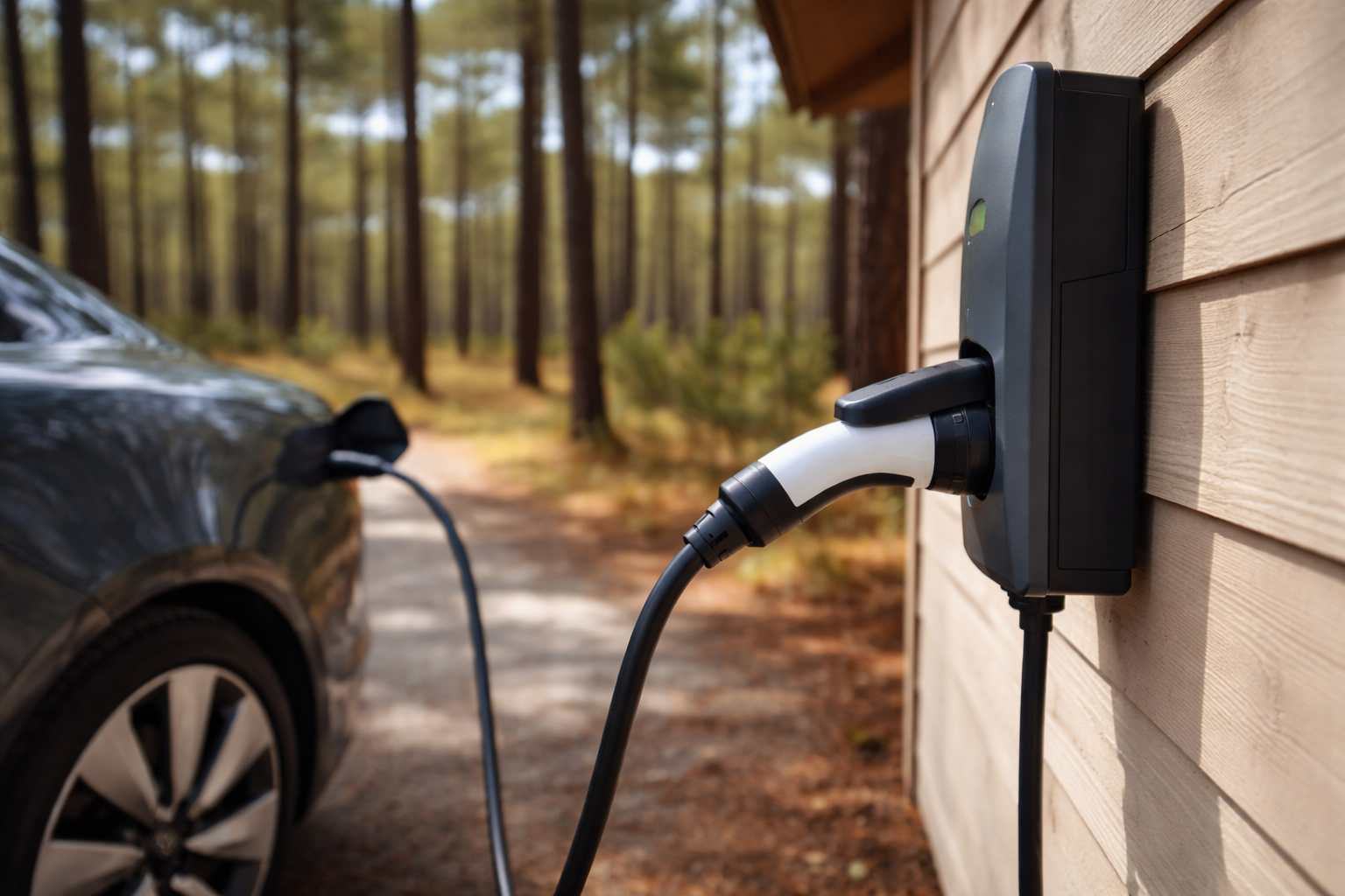 Borne de recharge pour véhicule électrique installée par AA-elec